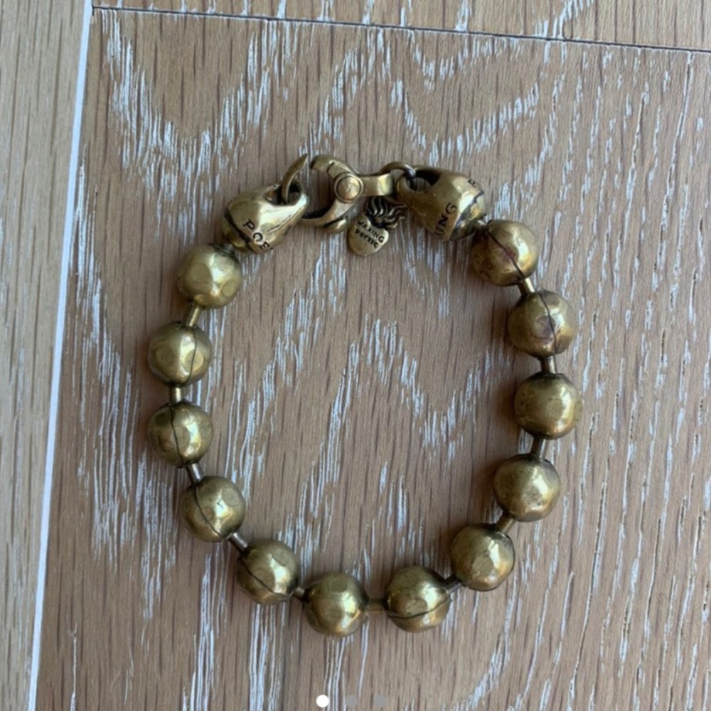 GOLD BIG BEAD BRACELET